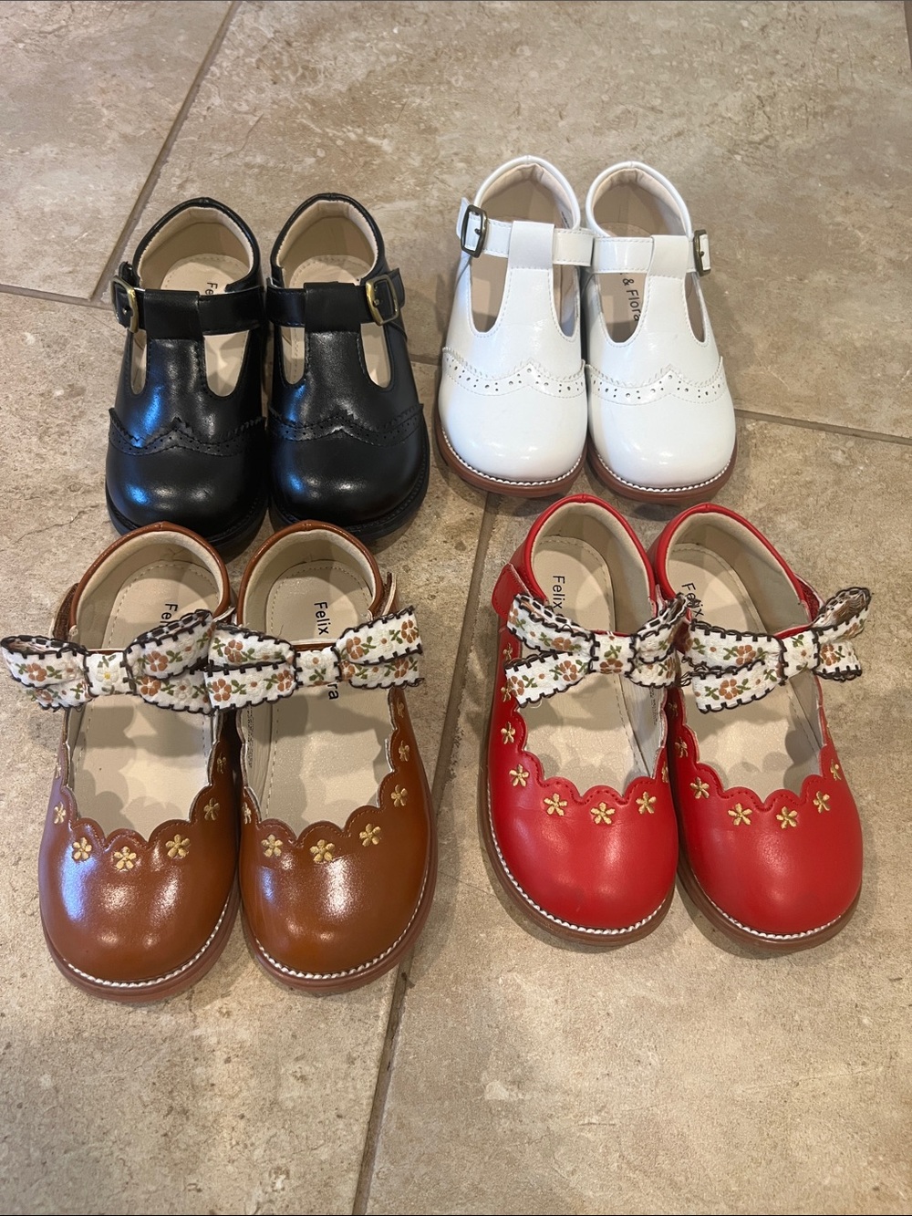 Toddler size 9 Felix and Flora Mary Jane Shoes - Lot. 4 pairs